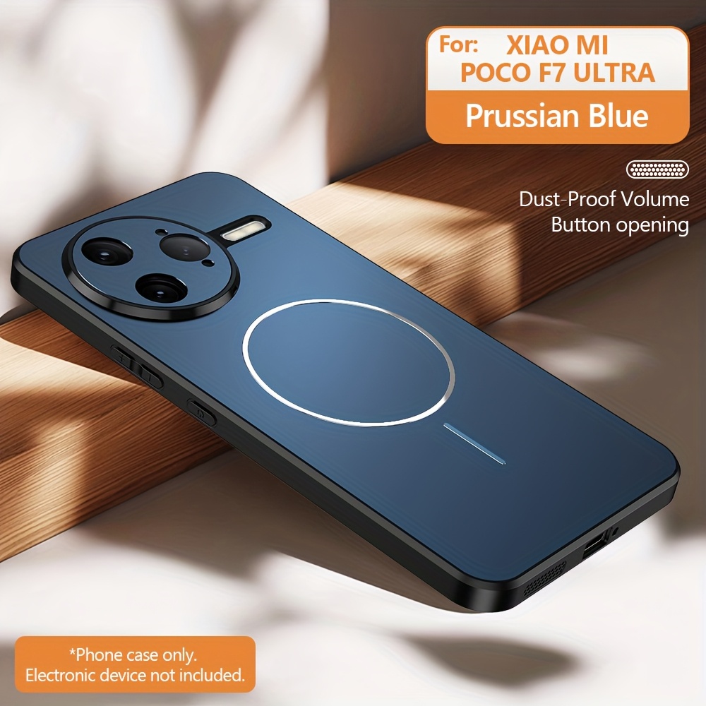 TEMU Custodia per telefono - custodia magnetica smerigliata, adatta per Xiaomi Poco F7 Poco F7 Pro, una cover morbida ed elegante sia per che per