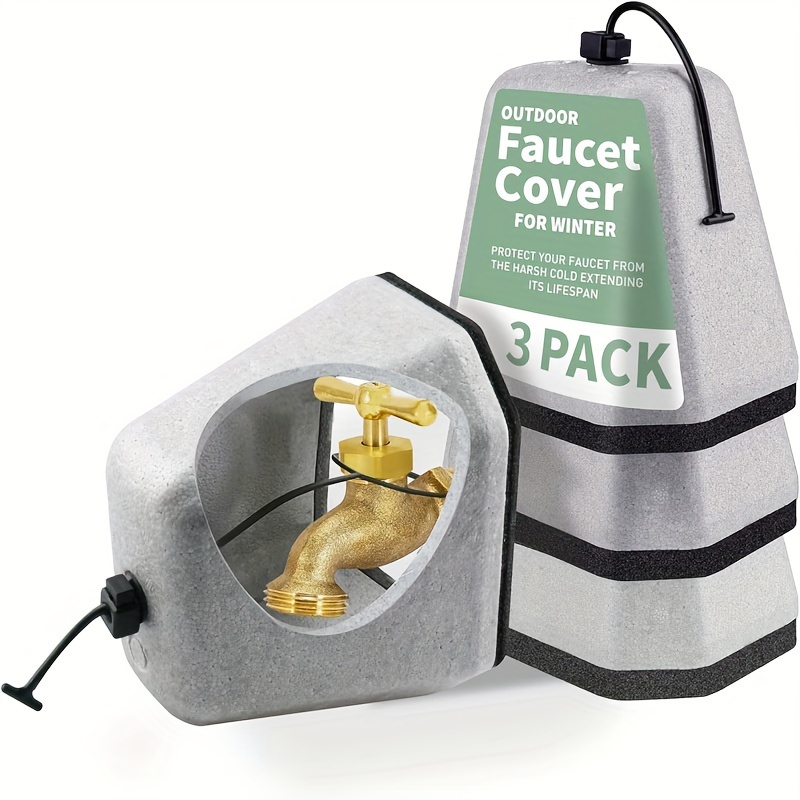 Outdoor Faucet Covers For Winter 2 Pack, Foam Outdoor Faucet Cover For Freeze Protection, Reusable Spigot Covers Winter Insulated, Outside Hose Bib Cover For Winter Insulation $7.99 $ 7 . 99
