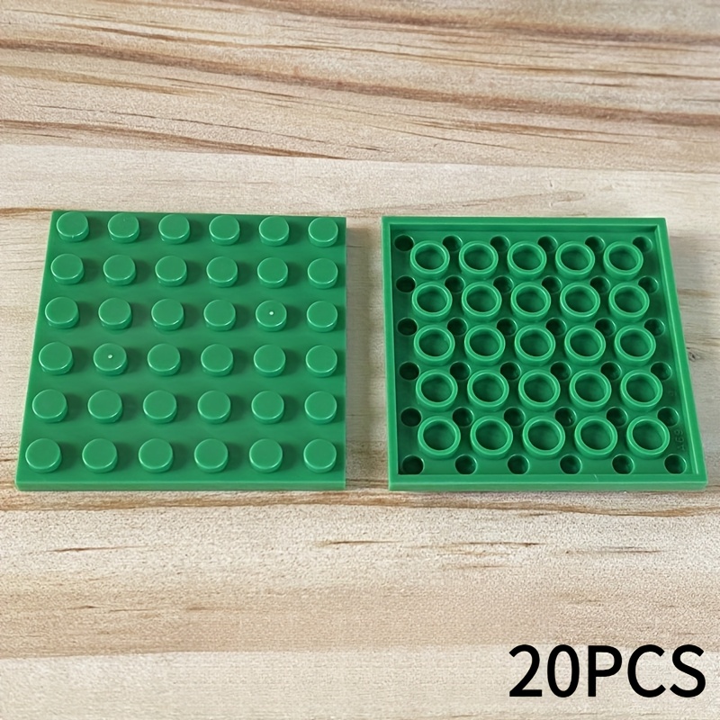 20pcs 6x6 High Brick Building Blocks MOC 3958 Compatible Durable ABS Material