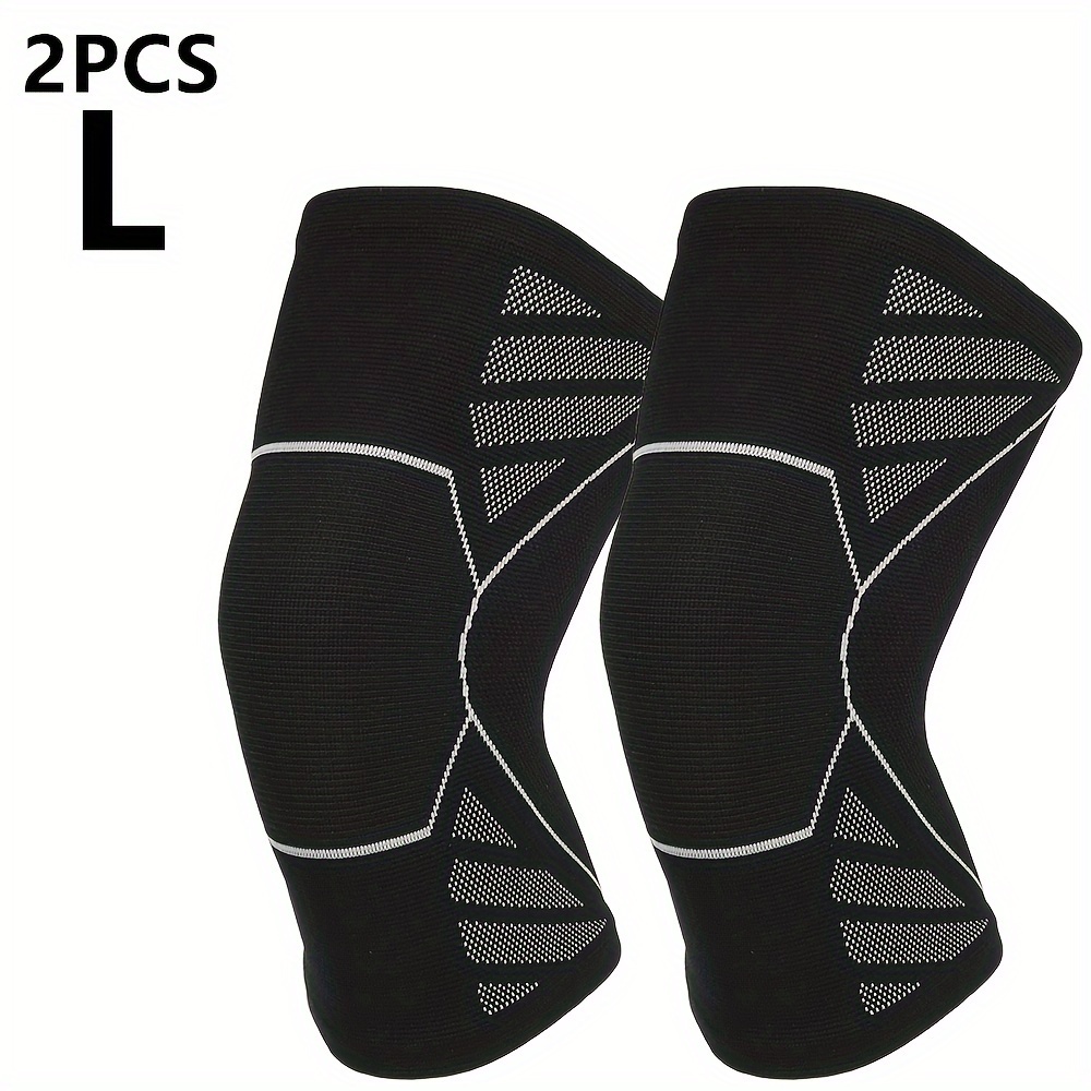 2pcs Knee Compression Sleeves For Men And Women Running - Knee Brace Support For Weightlifting, Gym, Workout, Volleyball