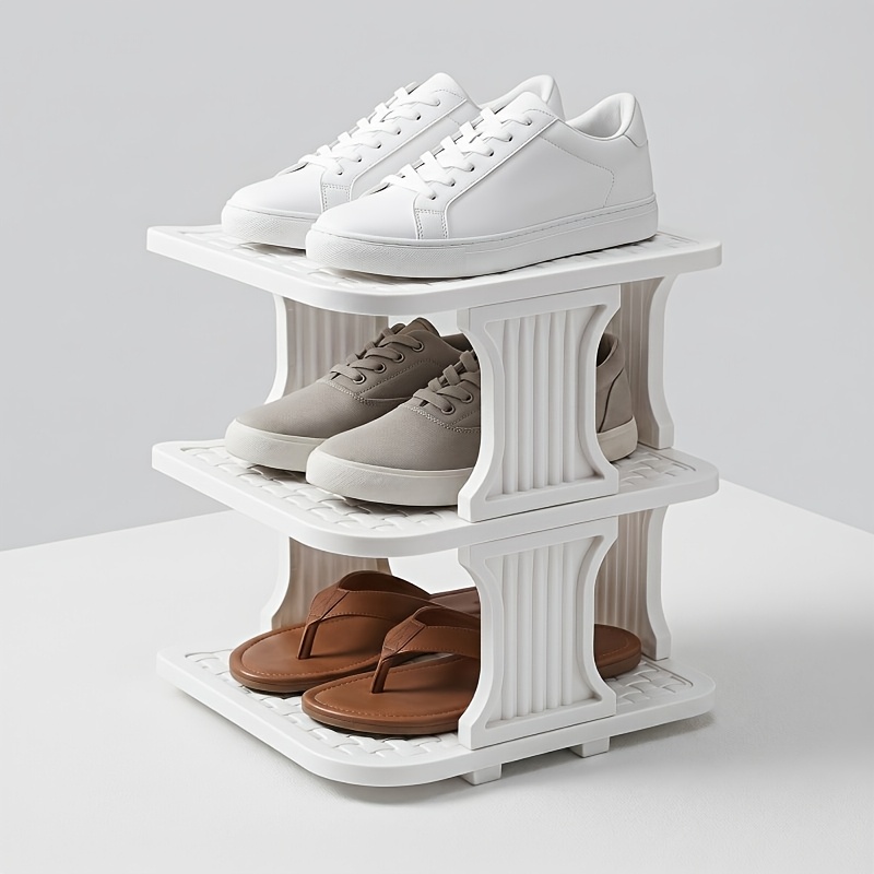 TEMU Étagère à chaussures et empilable, boîte à chaussures en plastique multicouche détachable, étagère à chaussures , et