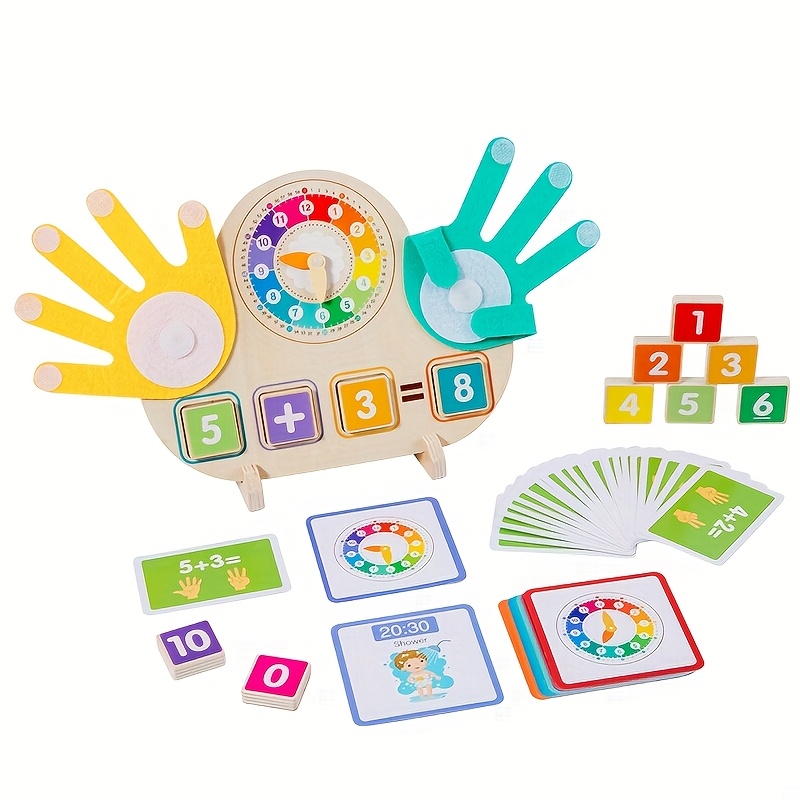 Toys For Learning Math With Wooden Clock Hands, Educational Tools To Help Time, A Present For Easter Or Christmas