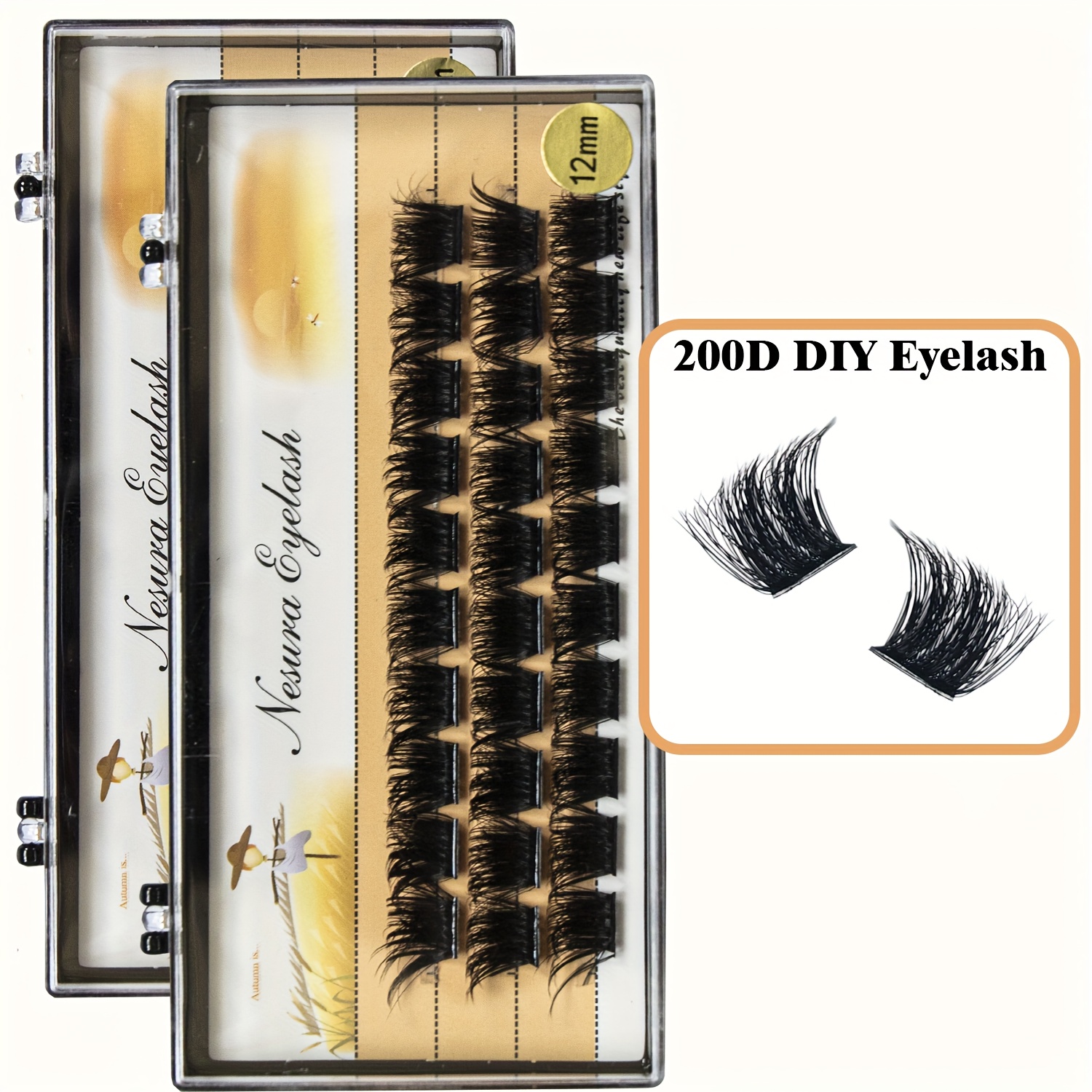 30pcs AILAISHI Professional D Curl Cluster Eyelash Extensions, Mixed Lengths