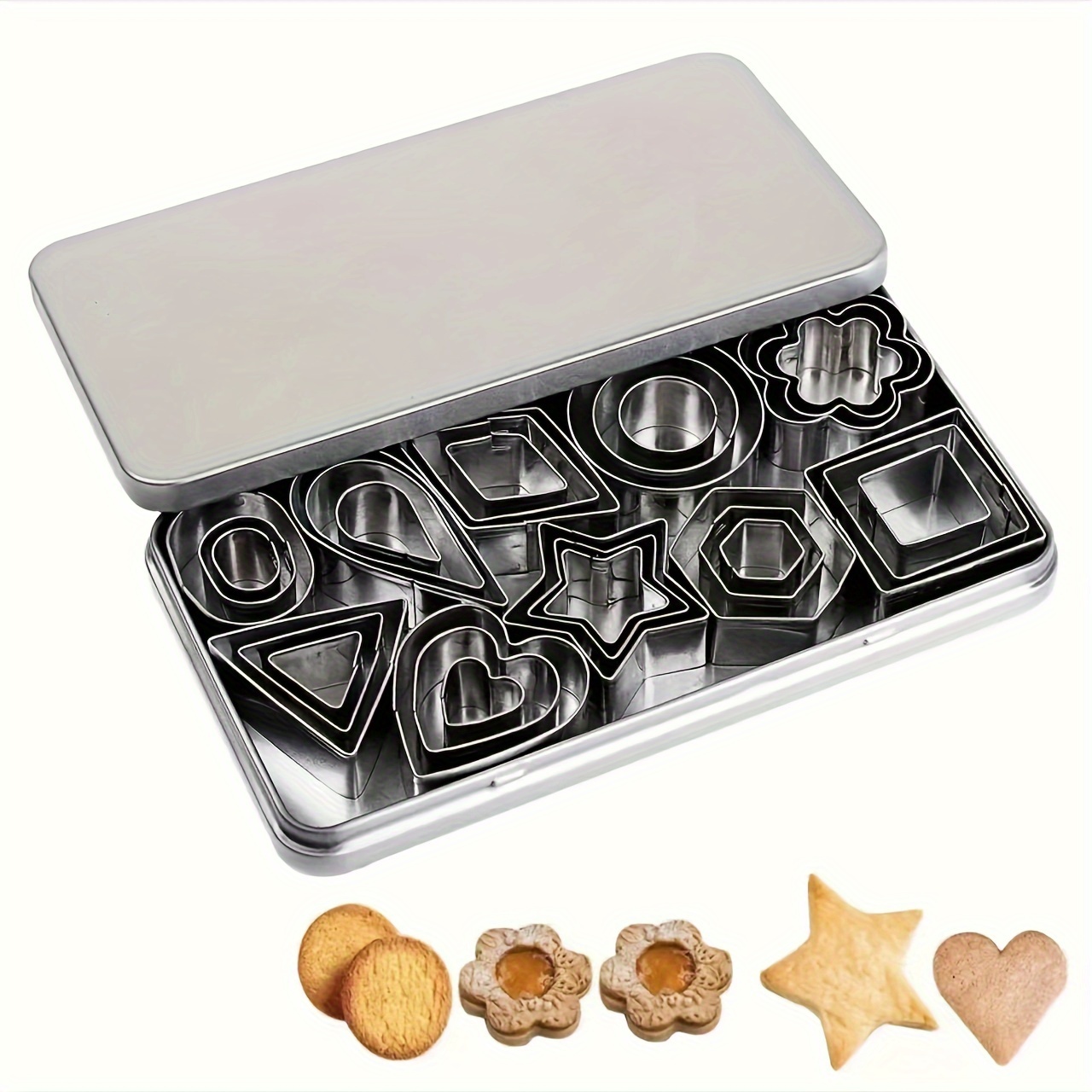 

30pcs Set Stainless Steel , , And , , , , , For , Biscuits And Making