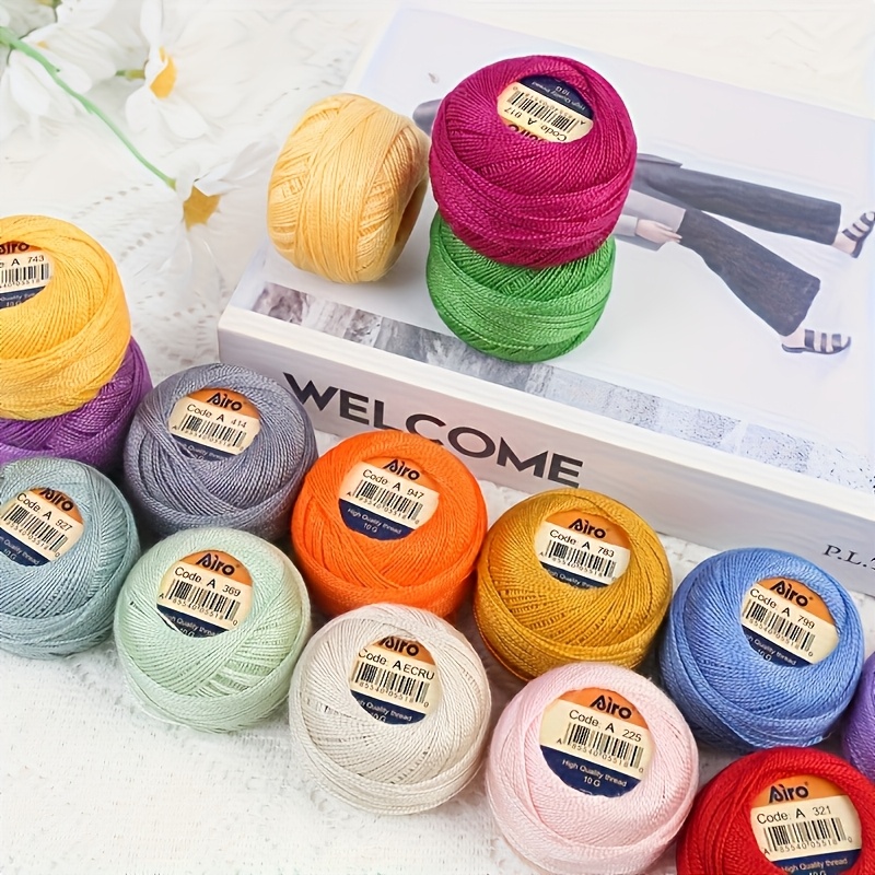10 Skeins High-End Lace Thread for DIY Embroidery