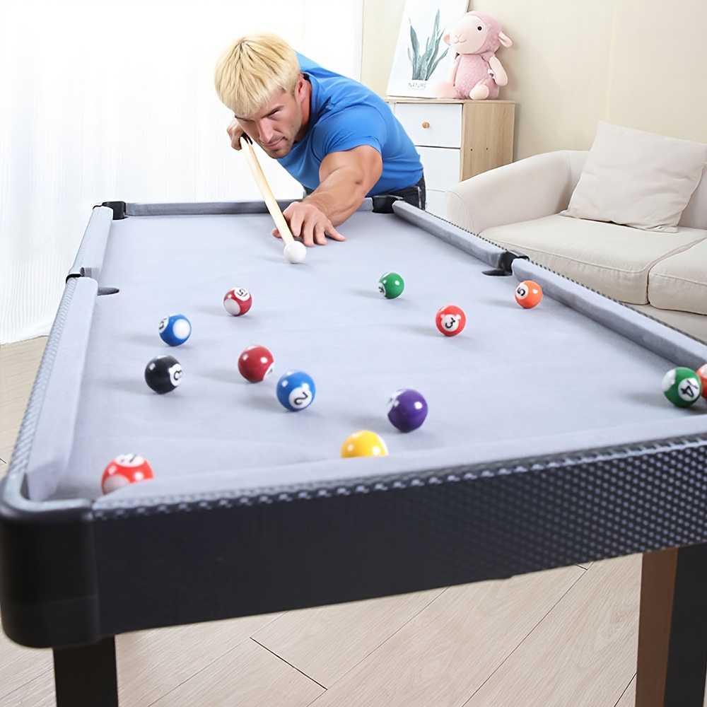 1 set billiard table home large size billiard     small table adult indoor desktop billiard   balls billiard cue