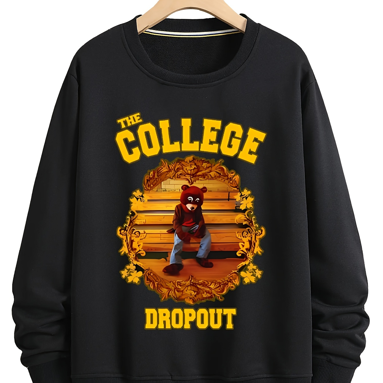 

Men's " " Graphic Sweatshirt - Soft Polyester, Long Sleeve, Crew Neck, Casual Fit - Machine Washable - Fall & Winter Hip-hop Style And Outdoor Activities