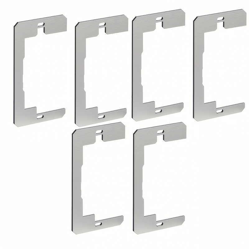 TEMU 2pcs, 5pcs, 6pcs Wall-mounted Panel Spacers, Metal Single-gang Device Leveling Plates, Flush-mount Leveling Plates, Outlet Spacers, Suitable For