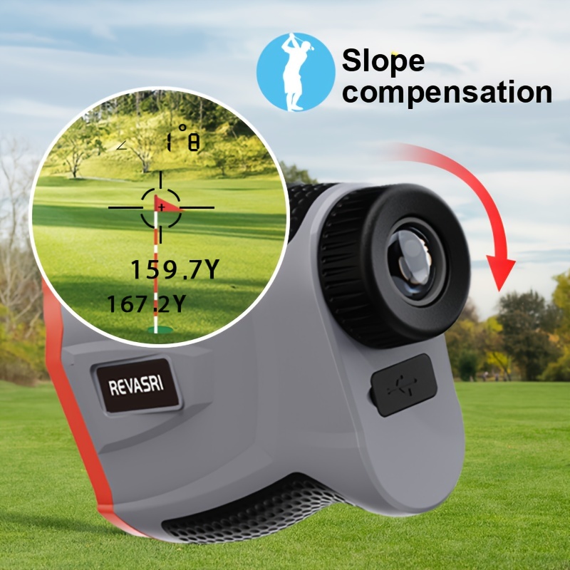 

Laser Range Finder For Golf, Golf Rangefinder With Pin Lock Vibraiton, Slope Compensation And Magnet, 1000 Yards Usb-c Charging