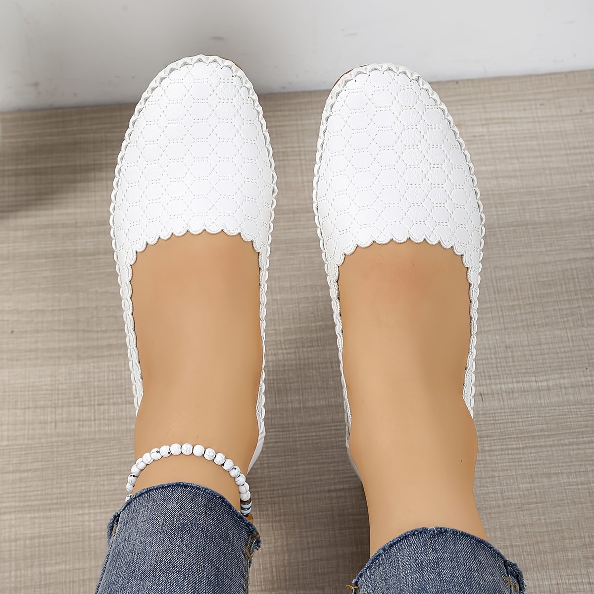 Image of Solid Color Simple And Stylish Flat Women's Shoes, New Autumn Loafers, Soft And Comfortable Footwear, Women Shoes