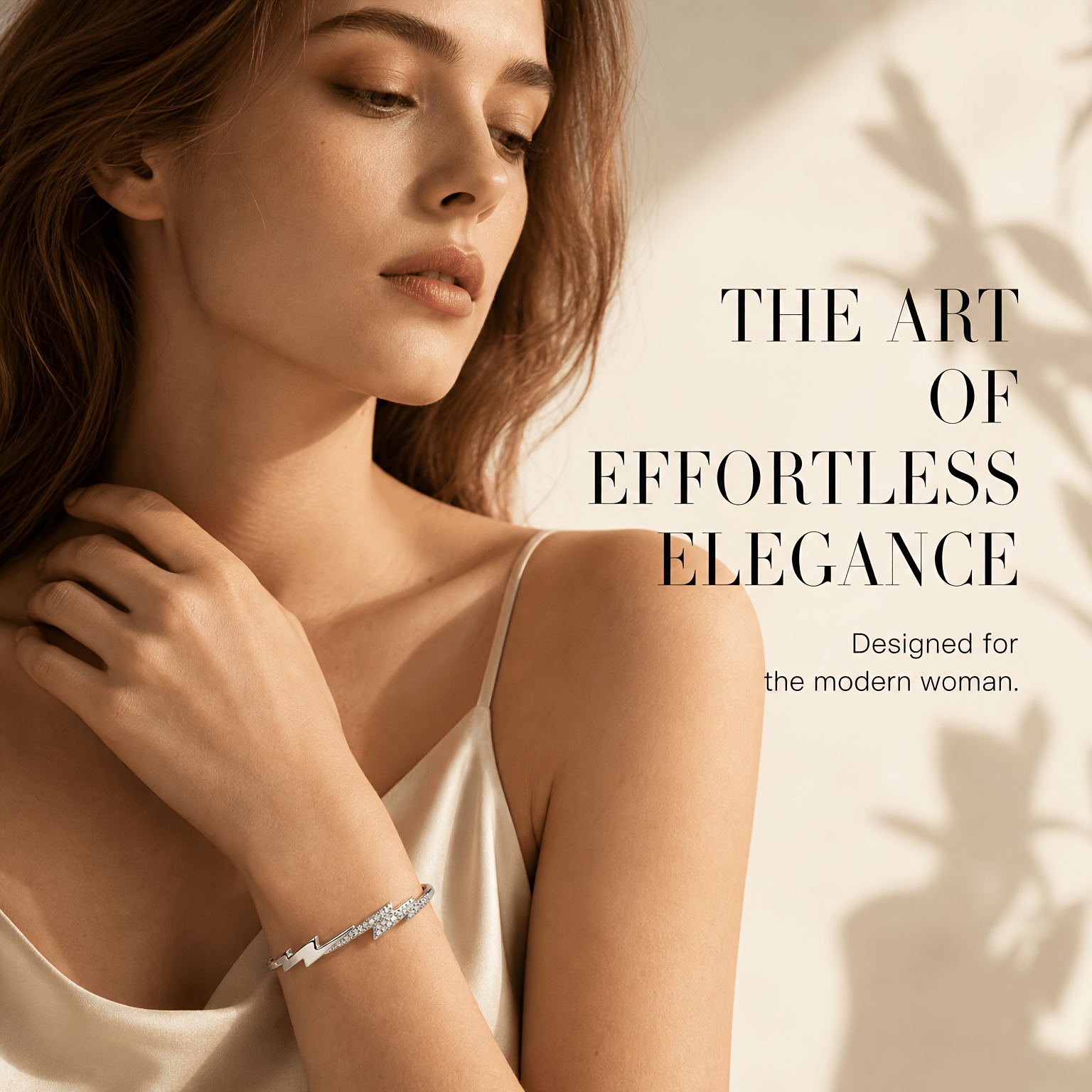Women's Lightning-Shaped Zirconia Bracelet, Light Luxury Design