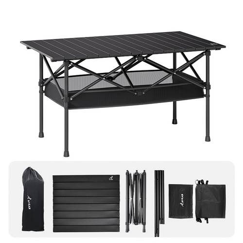 37in/47in Folding Portable Picnic Camping Table with Storage Bag, Suitable for Courtyard, Indoor And Outdoor, Beach, Backyard Barbecue, Party, Terrace And Picnic