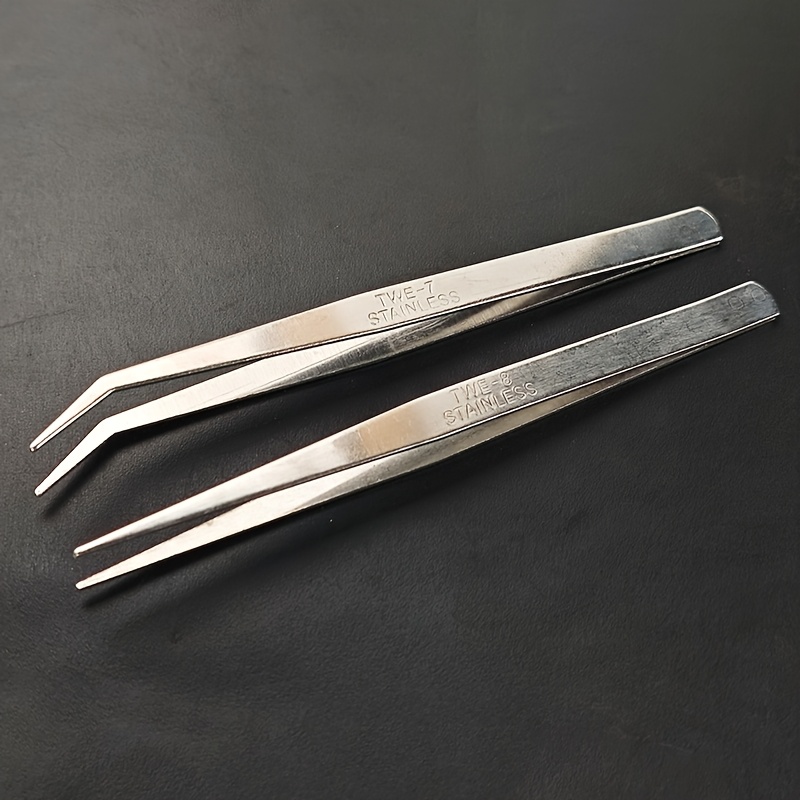 2pcs Stainless Steel Tweezers Sewing Machine Special Clip
