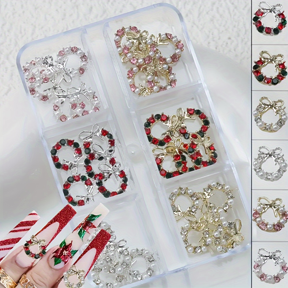 

30pcs Christmas Wreath Art Set - 3d Alloy & Decorations For Diy , , For & Clothing Embellishments