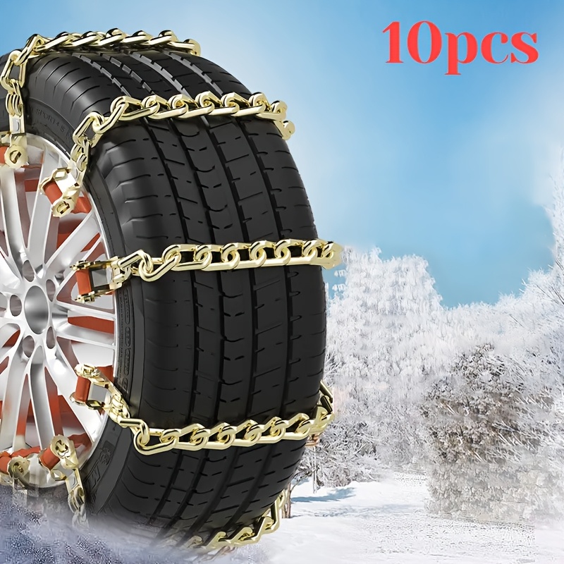 

10pcs Universal Chains Set, , Anti-slip For Snow, Mountain, Desert, Family