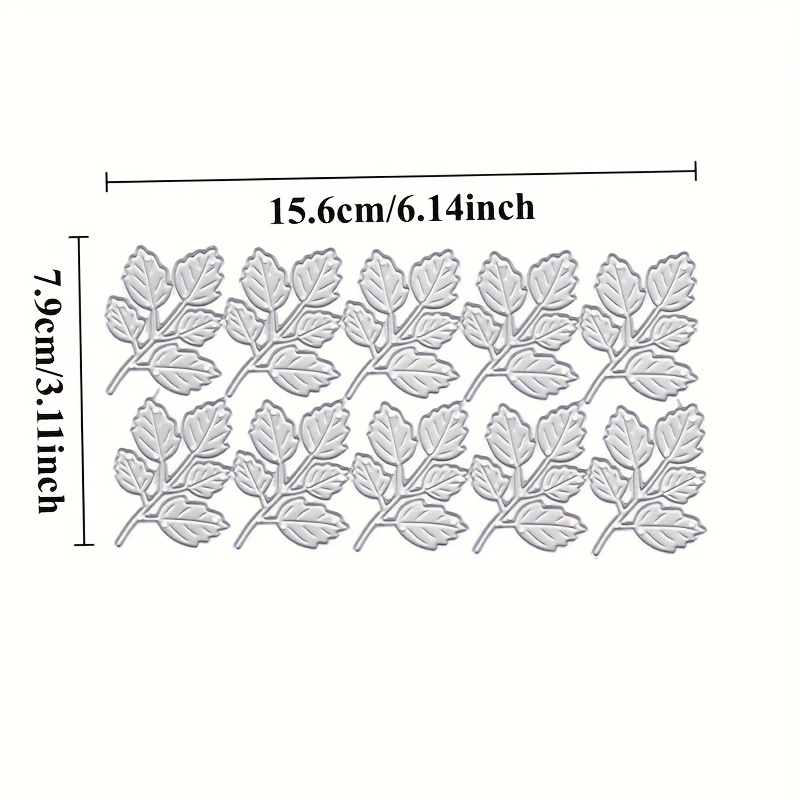 TEMU 1pc Elegant Metal Crafting Die - Plant Theme With Elegant Leaf Design, Compatible With Die-cutting Machines (e.g. Crafters, Scrapbookers) For