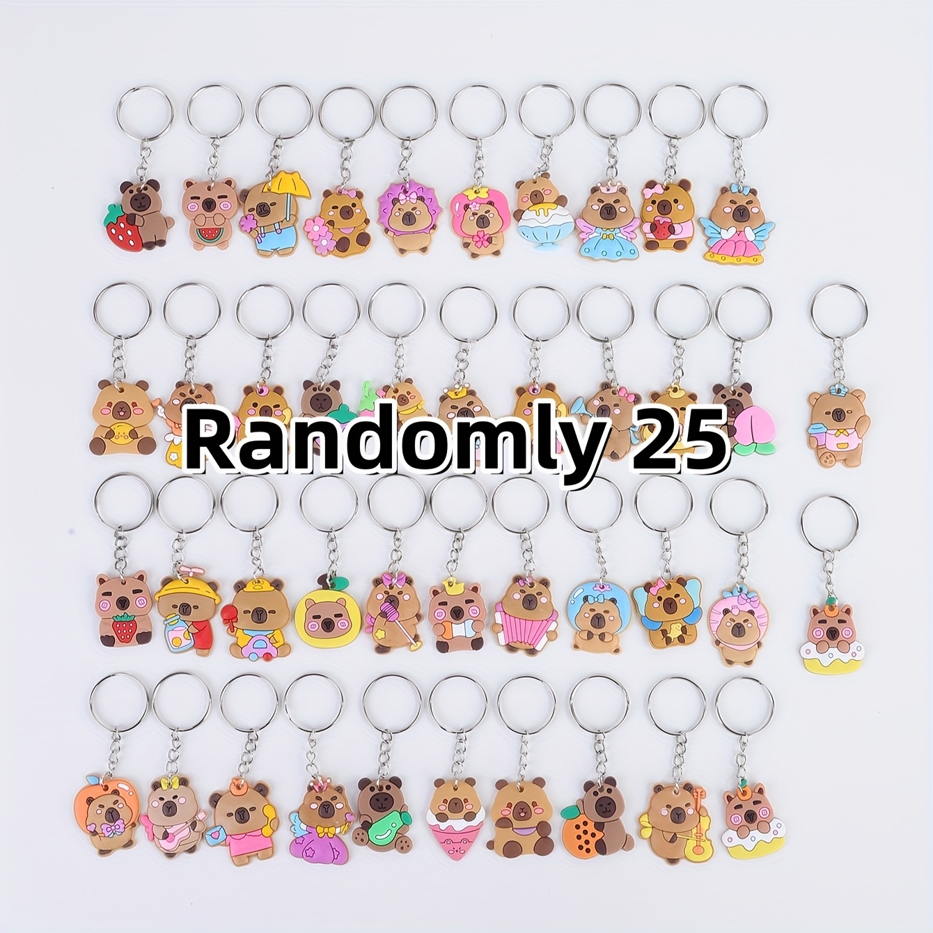 E-shop 25 Stück 45 Stück 55 Stück Cross-Border Zufällige Cartoon Schlüsselanhänger Schlüsselanhänger Damen Schlüsselanhänger Zubehör Unregelmäßige