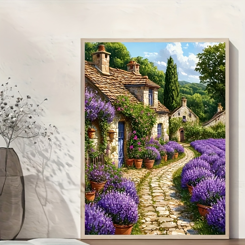 Image of New 5d Diy Diamond Painting Kit - "road Full Of " Theme, Round Acrylic Frameless Mosaic Artwork, Gift And Office Decoration, Suitable For Adults And Beginners