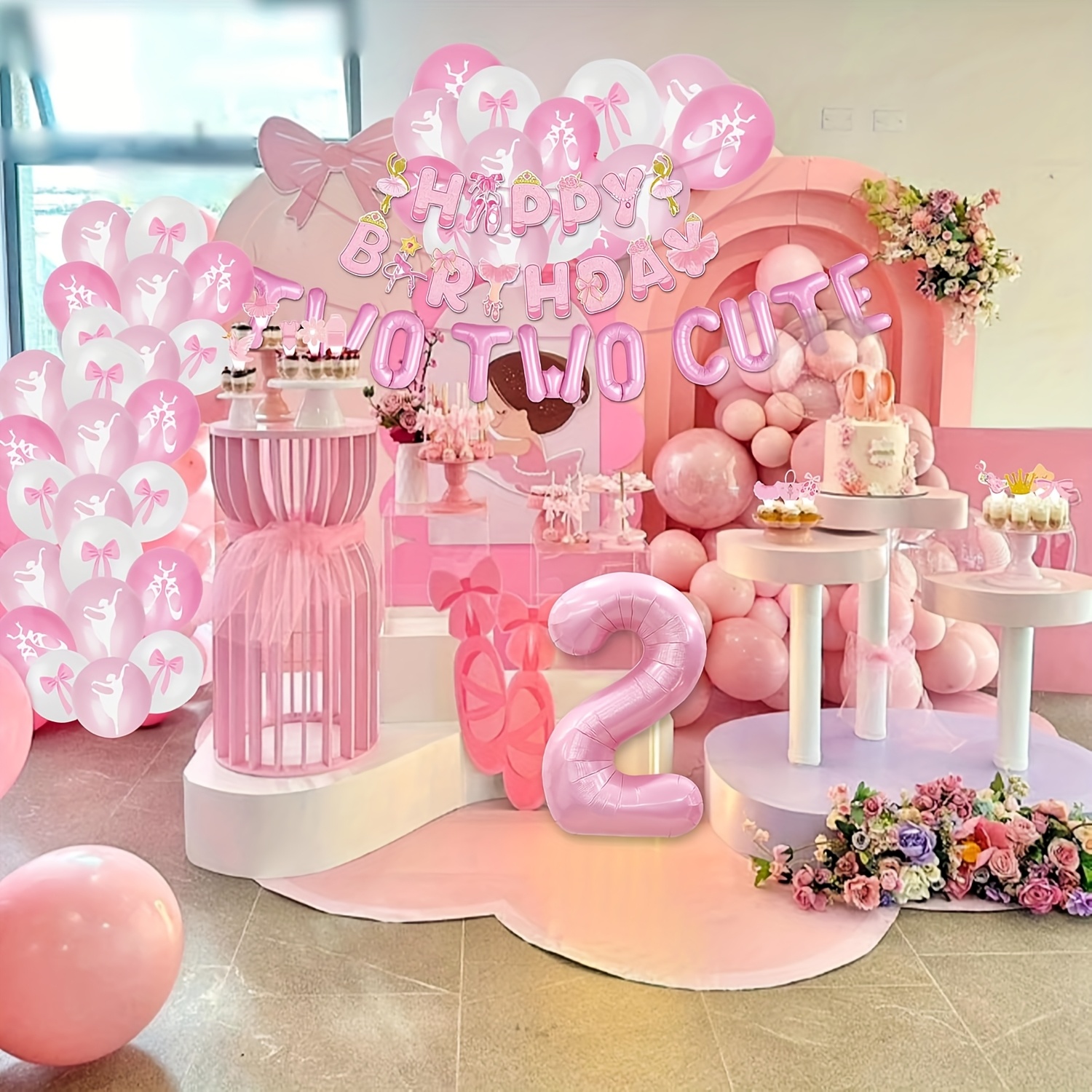 rgt 30pcs ballerina birthday party decorations two two cute Temu - Main Image