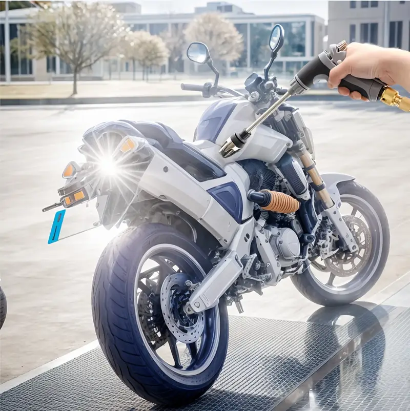1 pistola de   a   presión resistentes con mango largo ergonómico y adaptadores rápidos (3/4 & 1/2) - construcción   en abs,   eficiente para el uso del agua ideal para autos, motocicletas, entradas, patios, jardines e higiene  . compatible con conexiones de   y equipo de limpieza Detalles del producto 9