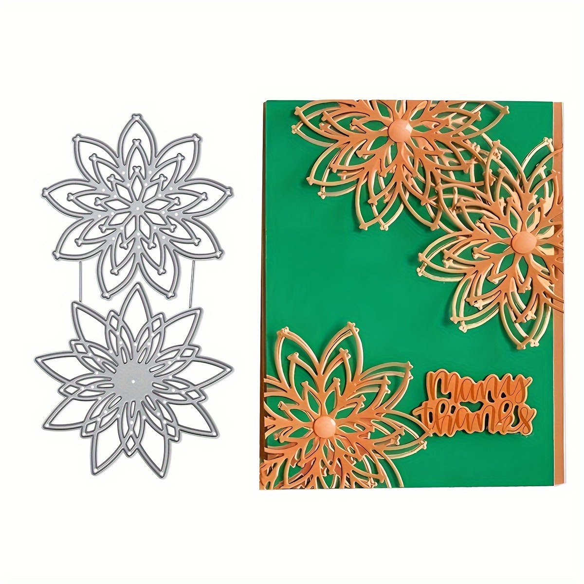 

Versatile Flower Metal Cutting Die For Diy Scrapbooking & Card Making - Perfect For Father's Day, Mother's Day, Graduations, Teacher Appreciation & Birthdays
