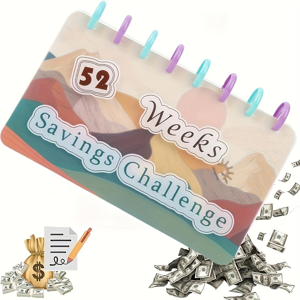 Classeur de défi d'économie de 52 semaines avec enveloppe d'argent