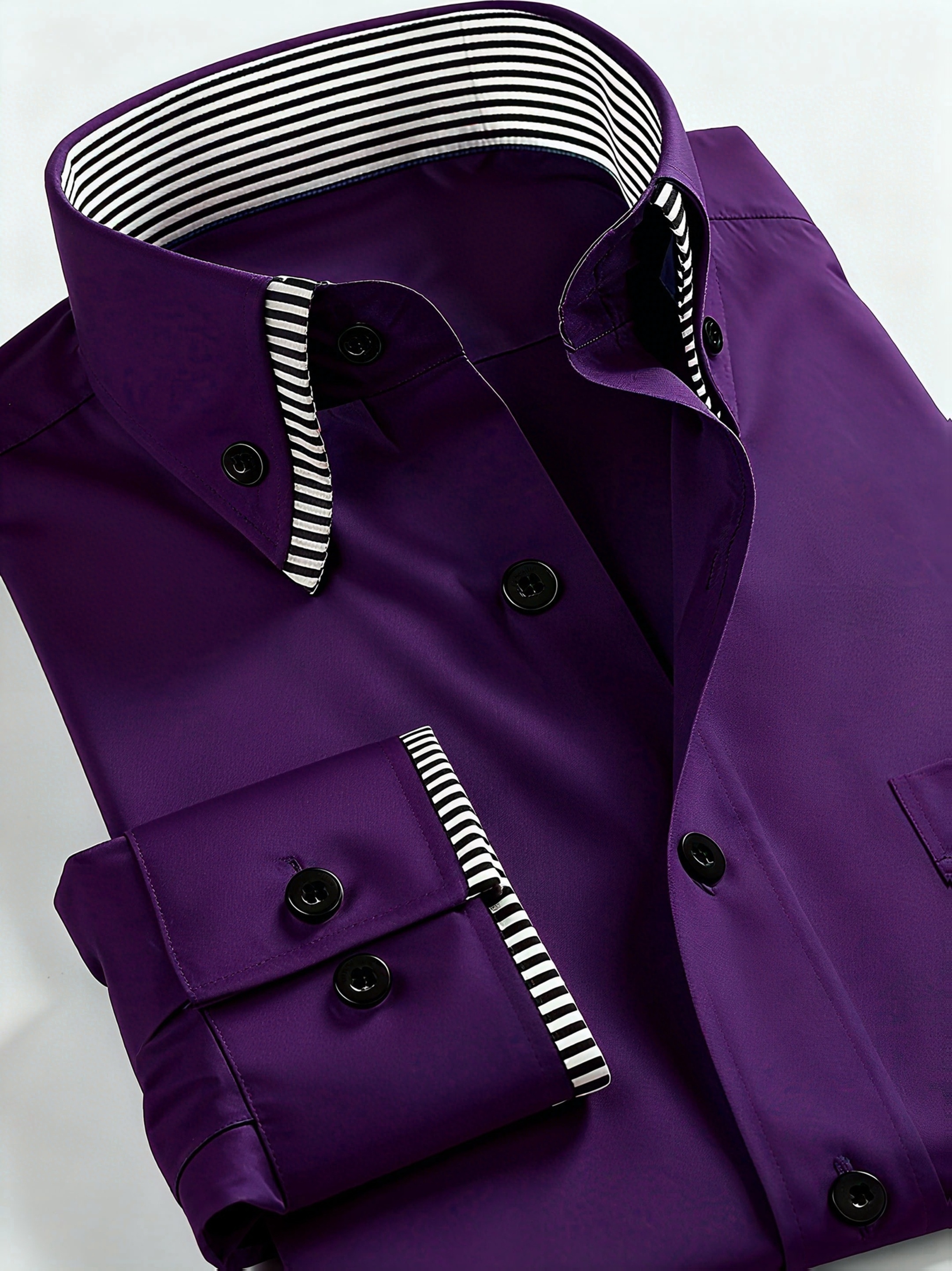 mens purple dress shirt sold on Temu New Zealand