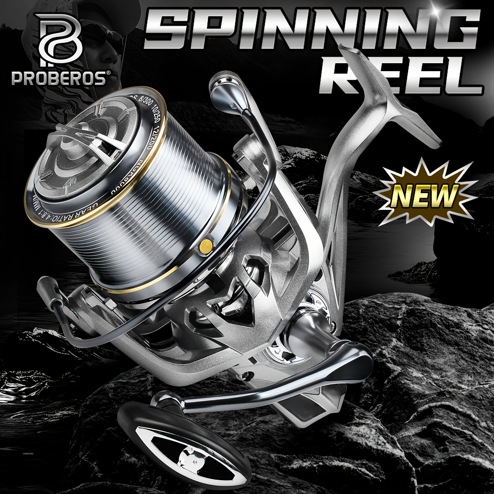 * Fishing Reel 8000-14000 Max Drag 18KG Spinning Reels Metal Spool Body  Reinforced Nylon Material Fishing Reels Reel for Fishing Additions Peche