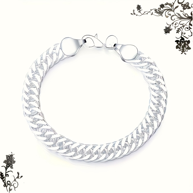 Unisex Cuban Bracelet, Elegant for Parties & Weddings