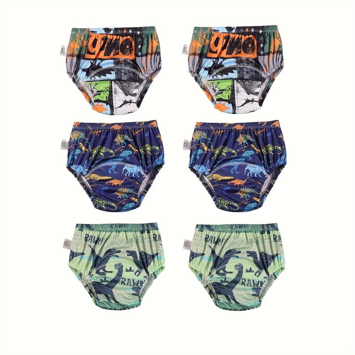 6pcs Baby Training Pants Underwear Washable Diaper Covers Learning Pants Infant Cloth Diapers Breathable Nappy Covers -season Style