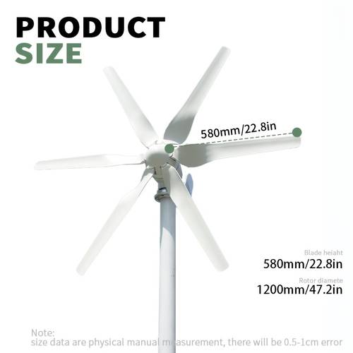 1000 turbine 12v 24v windmill generator with mppt controller 6 blade complete system kit generator home appliance generator camping