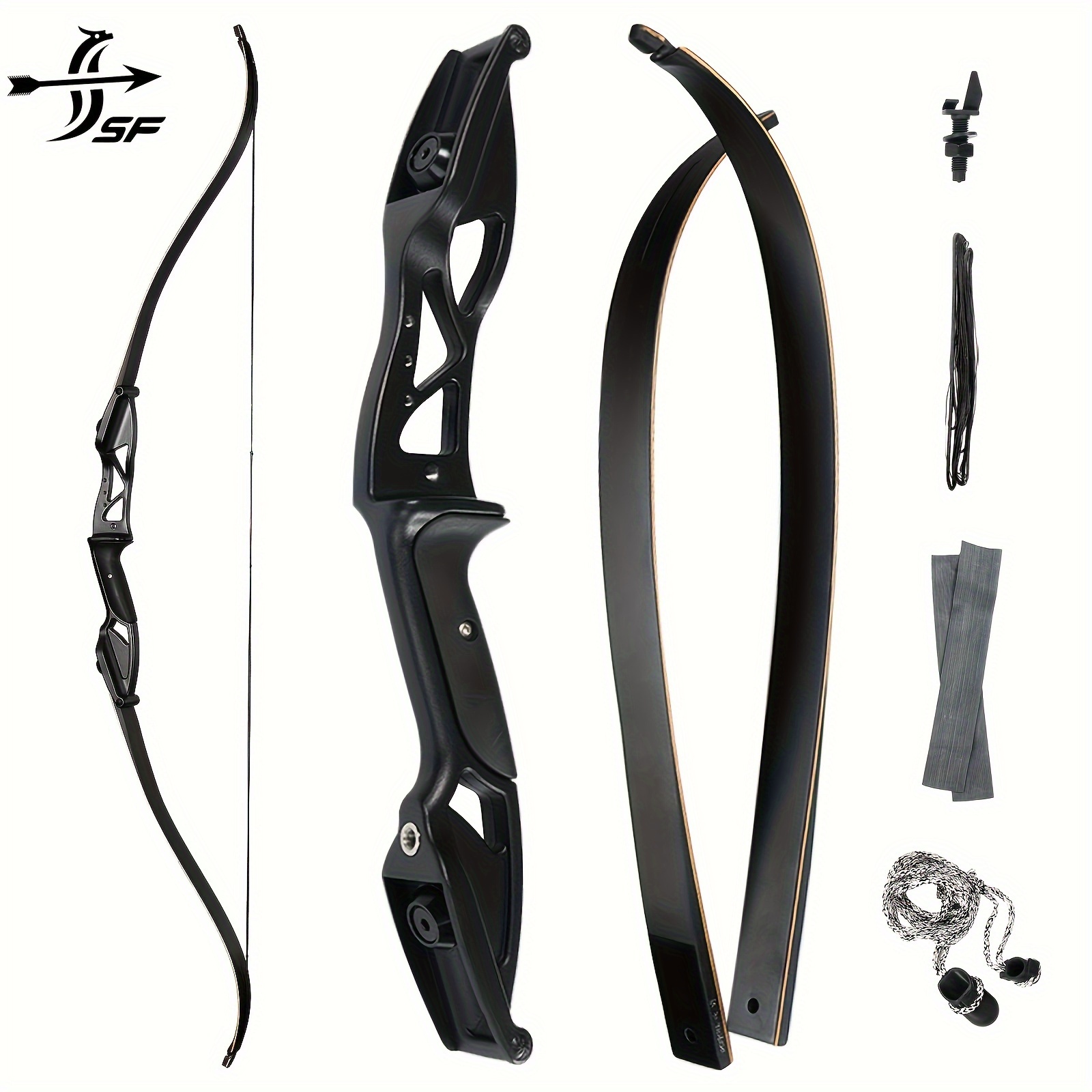 

Sf 56" Set For Hunting And Target Shooting, Aluminum Alloy Limbs, Right Hand, Archery Bow For For Adults Youth And Beginners, 30-50lbs