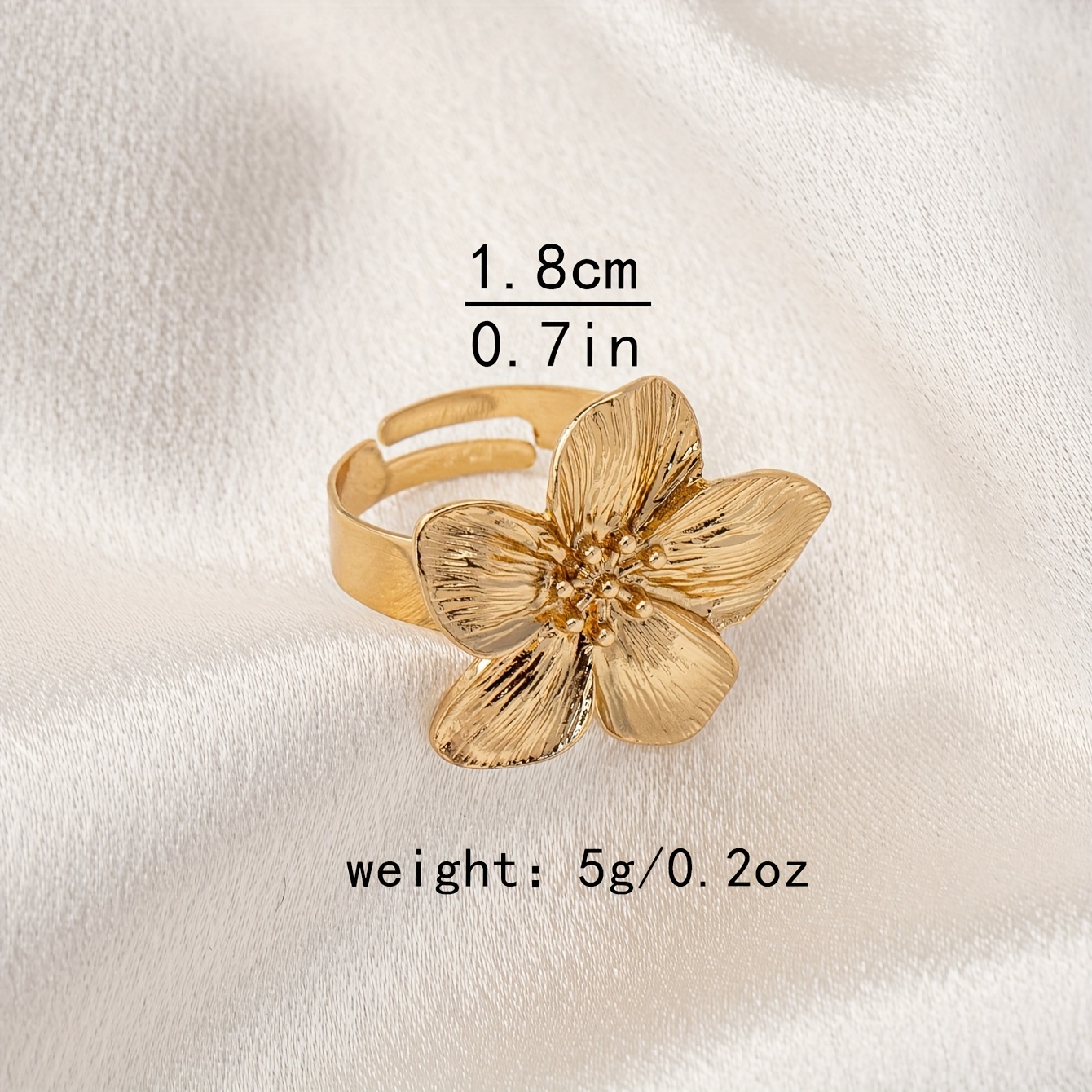 Flower Shape Open Adjustable Ring for Everyday and Banquet Wear