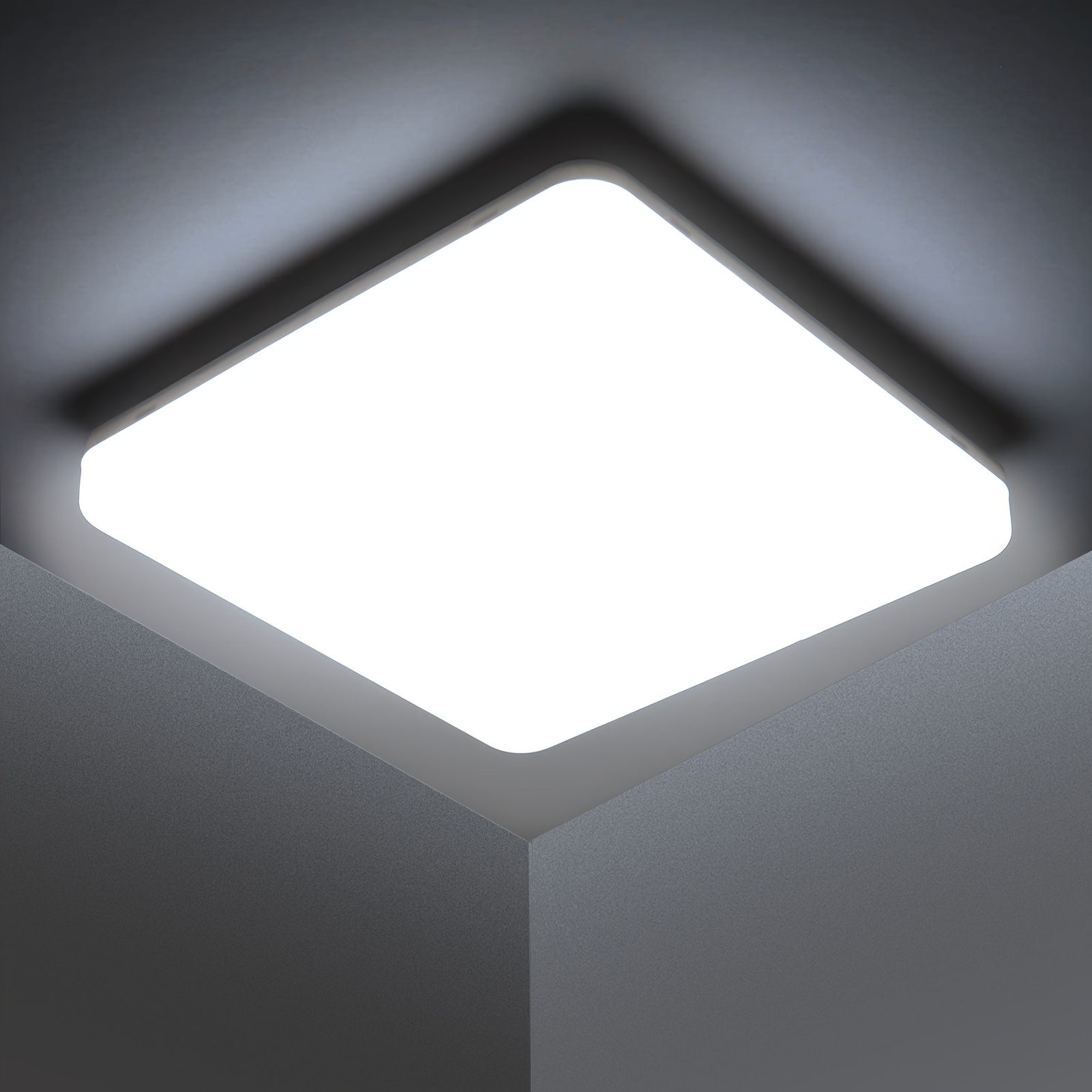Plafoniera LED Soffitto 48W 30x30cm - Luce Bianca 4000K, 4800LM | Per Cucina, Bagno, Camera - Foto 8