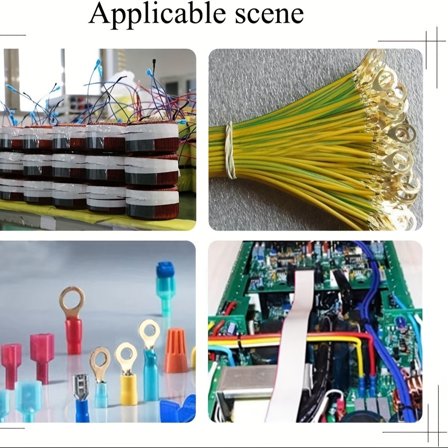 kit de 150 piezas de anillas de   para cables - tamaños   a m10, terminales de cobre no   para conexión   de cables, retardante de llama, ideal para automoción y electrónica detalles 1
