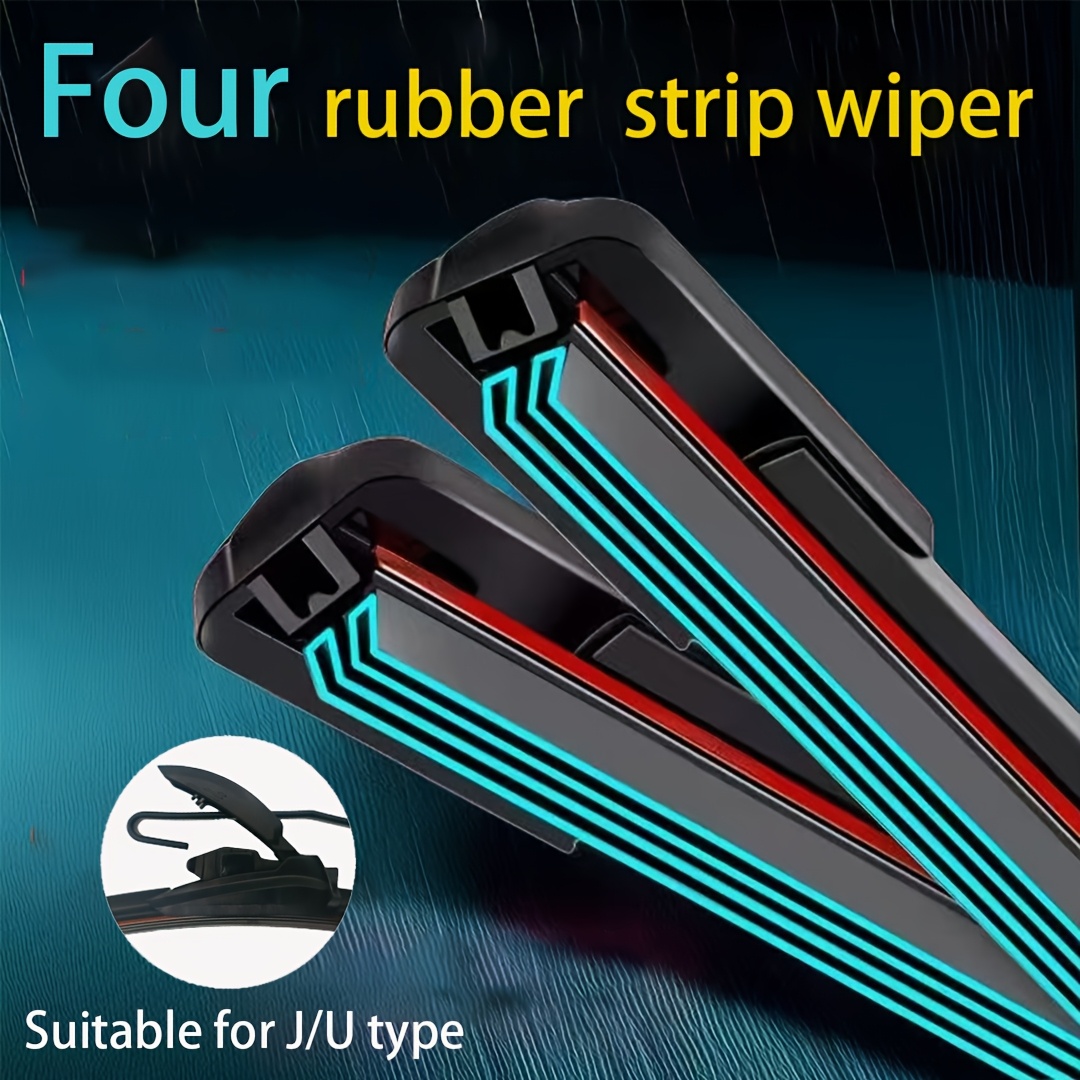 

Premium Quiet Car Wiper Blade - Fit With J/u Adapters, Hd Clarity, 1pc