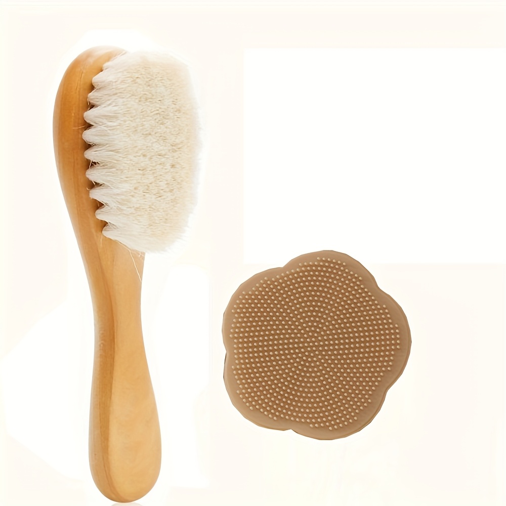 E-shop 2er-Set Robuste ABS-Kunststoffkamm und Wolle Haarbürste Kamm Pflegeset für Trocken- und Nassanwendung, Geeignet für Peeling- und Stylingbürsten