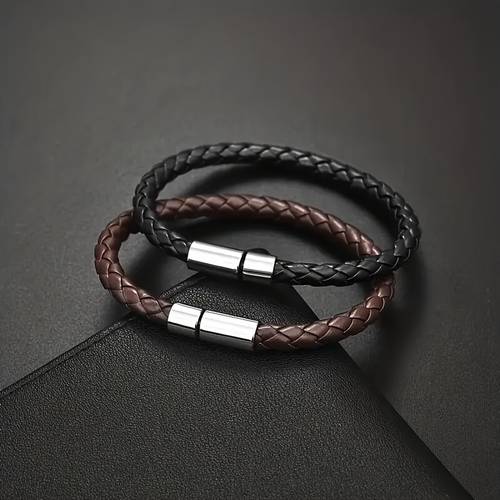 1pc 2pcs mens trendy retro braided detail bracelets gift for holiday birthday gift for