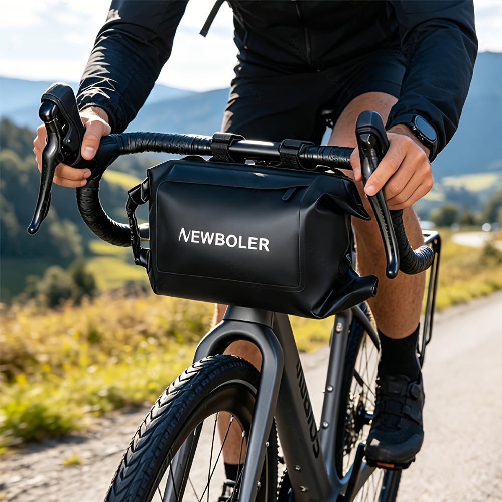 NEWBOLER Bicycle Handlebar Bag, 7L Large Capacity Bike Bag, PVC Bike Front Bag, Suitable for MTB Road Bike, Bike Handlebar Bag Cycling Accessories