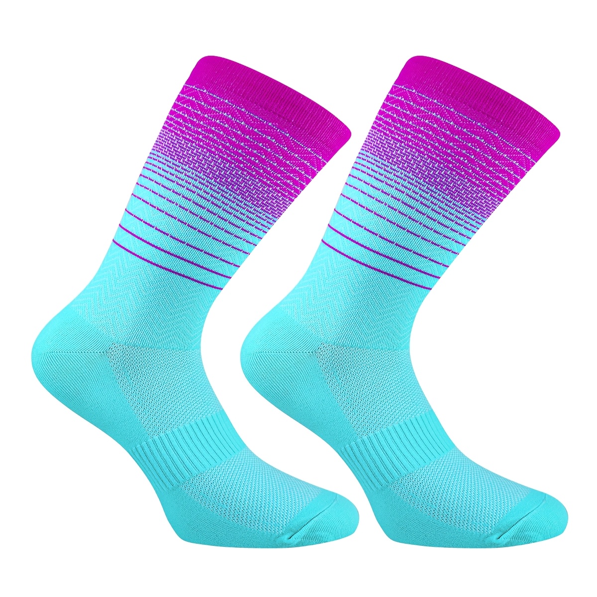 TEMU Men's And Women's Cycling Socks, Breathable And Durable Running Socks For Camping And Hiking, Featuring Tube Compression For Sports