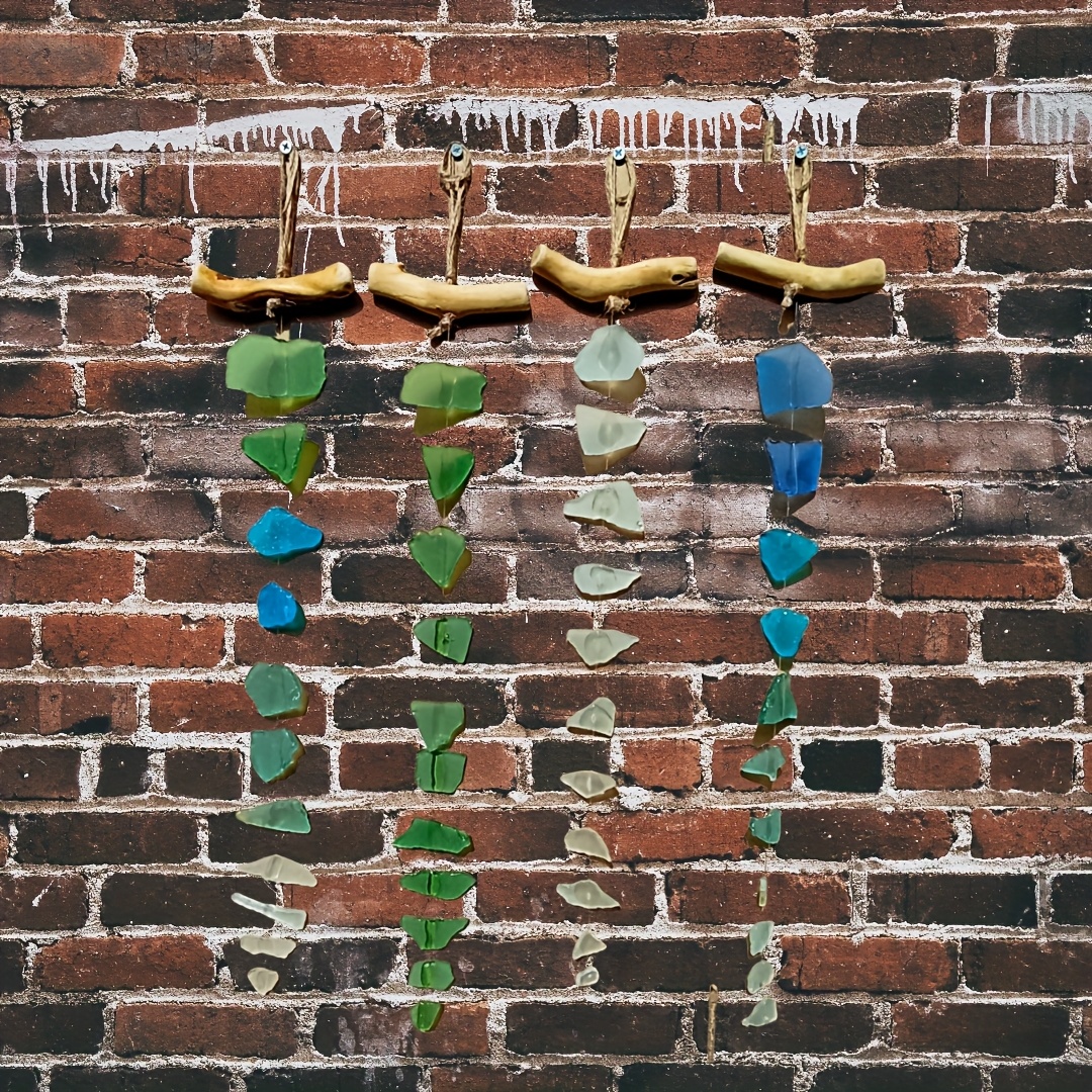 Voilier à Carillon éolien En Bois Flotté Et Verre De Mer De L'île De