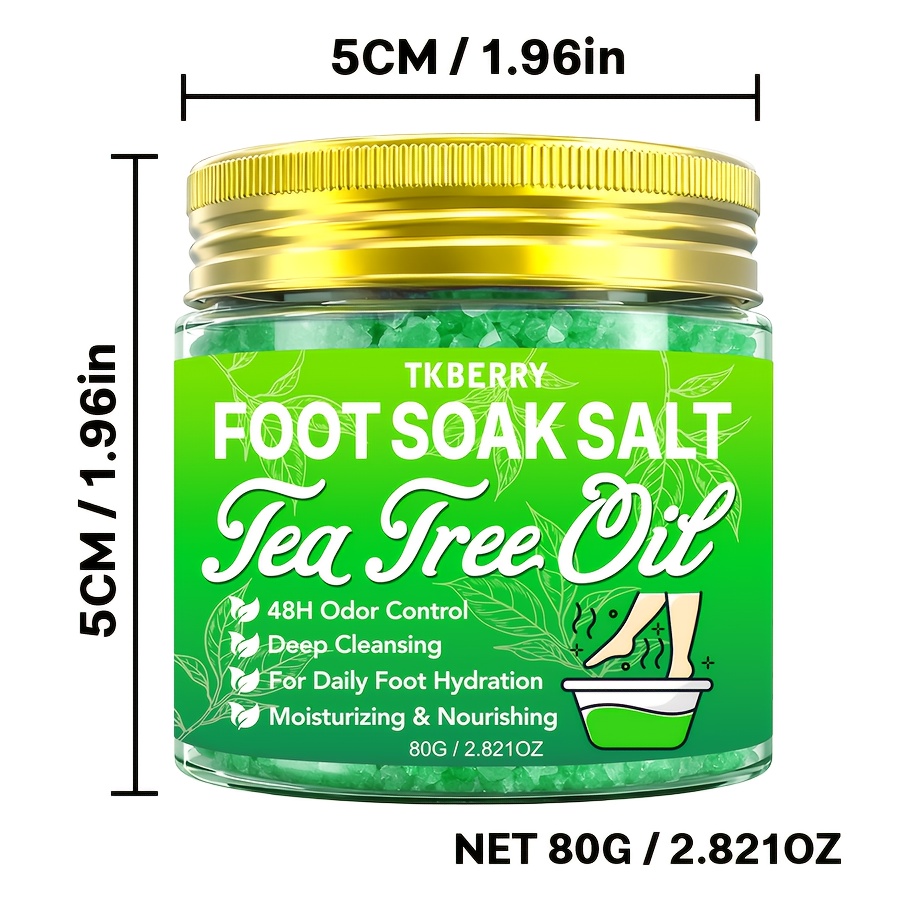 Foot Bath Salt - Sea Salt For Deep Cleansing, Moisturizing Heels - 20-min Soak For Dry Feet, Post-exercise & Bedtime Routine - Foot Soak Bath, Foot Care
