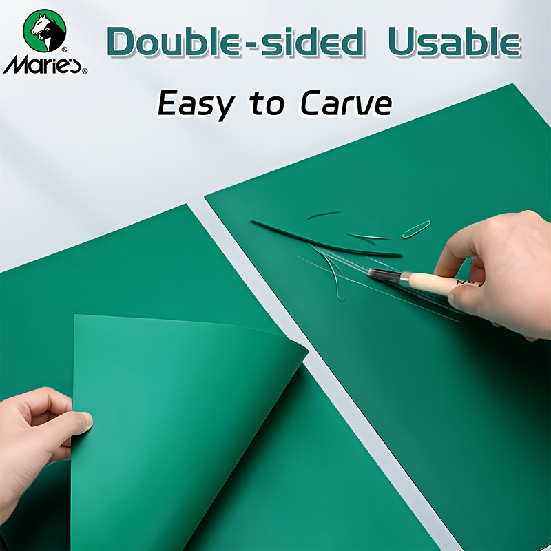 2pcs Soft Linoleum Carving Blocks for Printmaking and Engraving