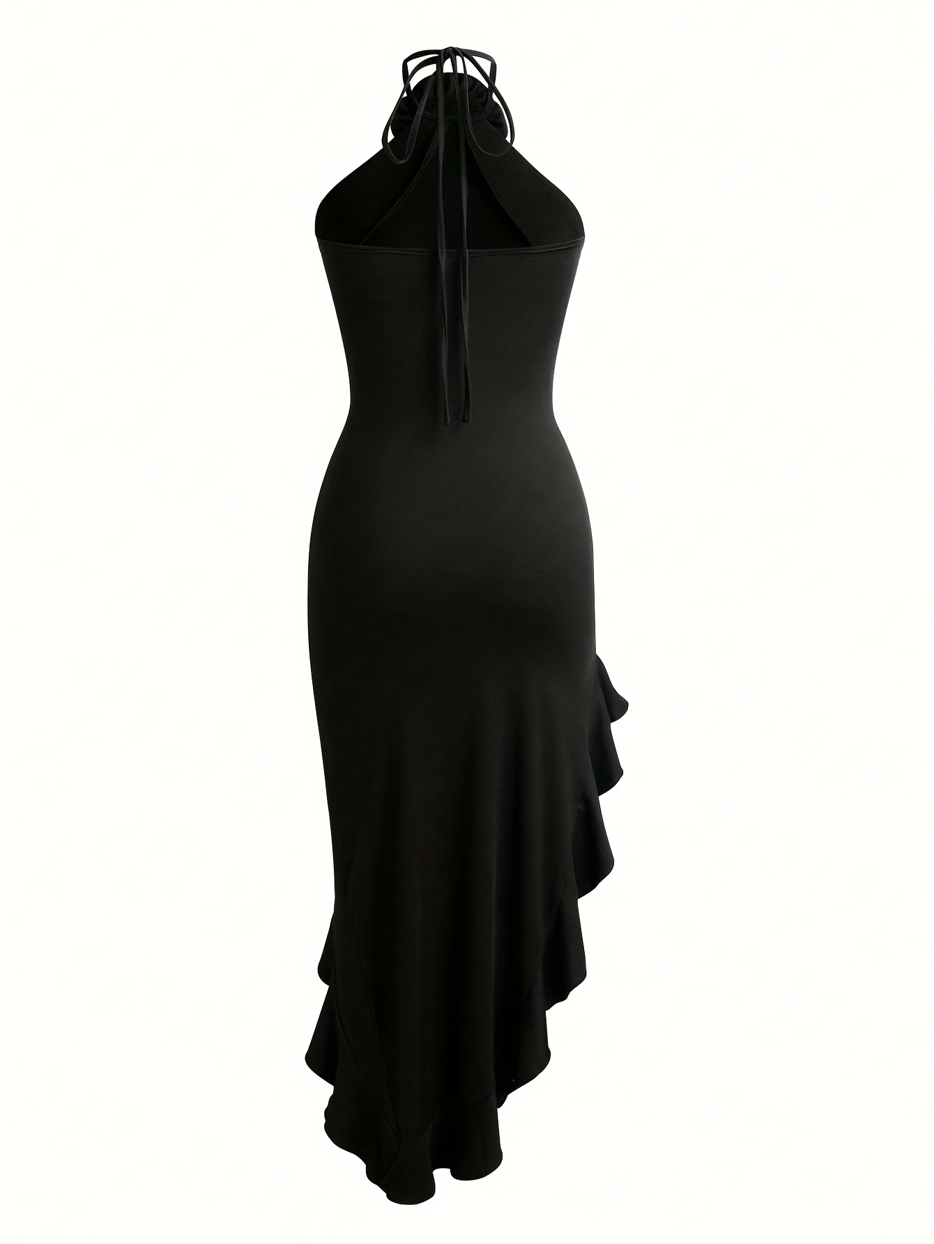 elegant black halter embellished fitted fishtail - Temu Bahrain