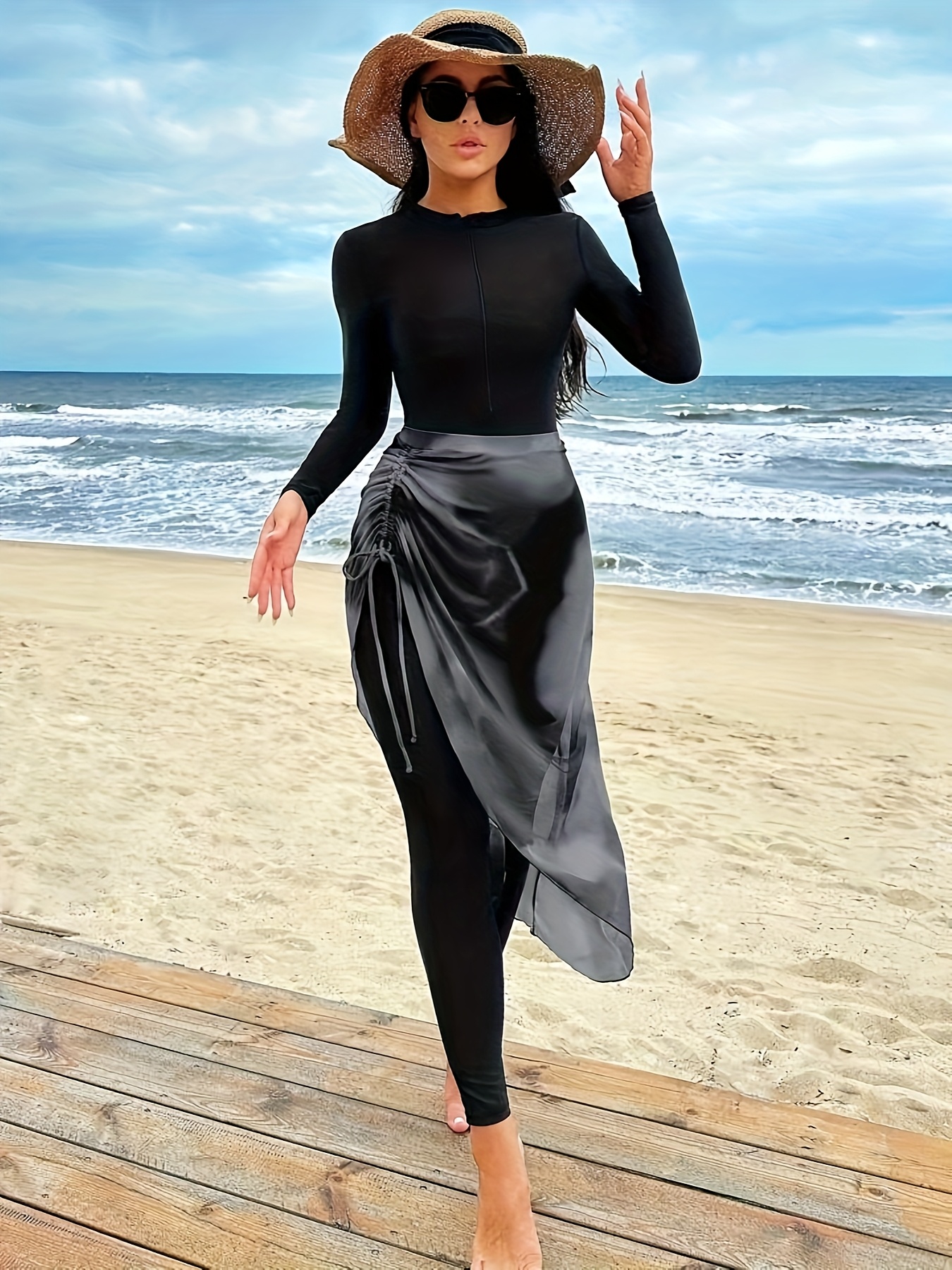 Western-style Fashion Women's Middle Eastern Women's Conservative Style  Women's Traditional Middle * Conservative Full-body Swimsuit