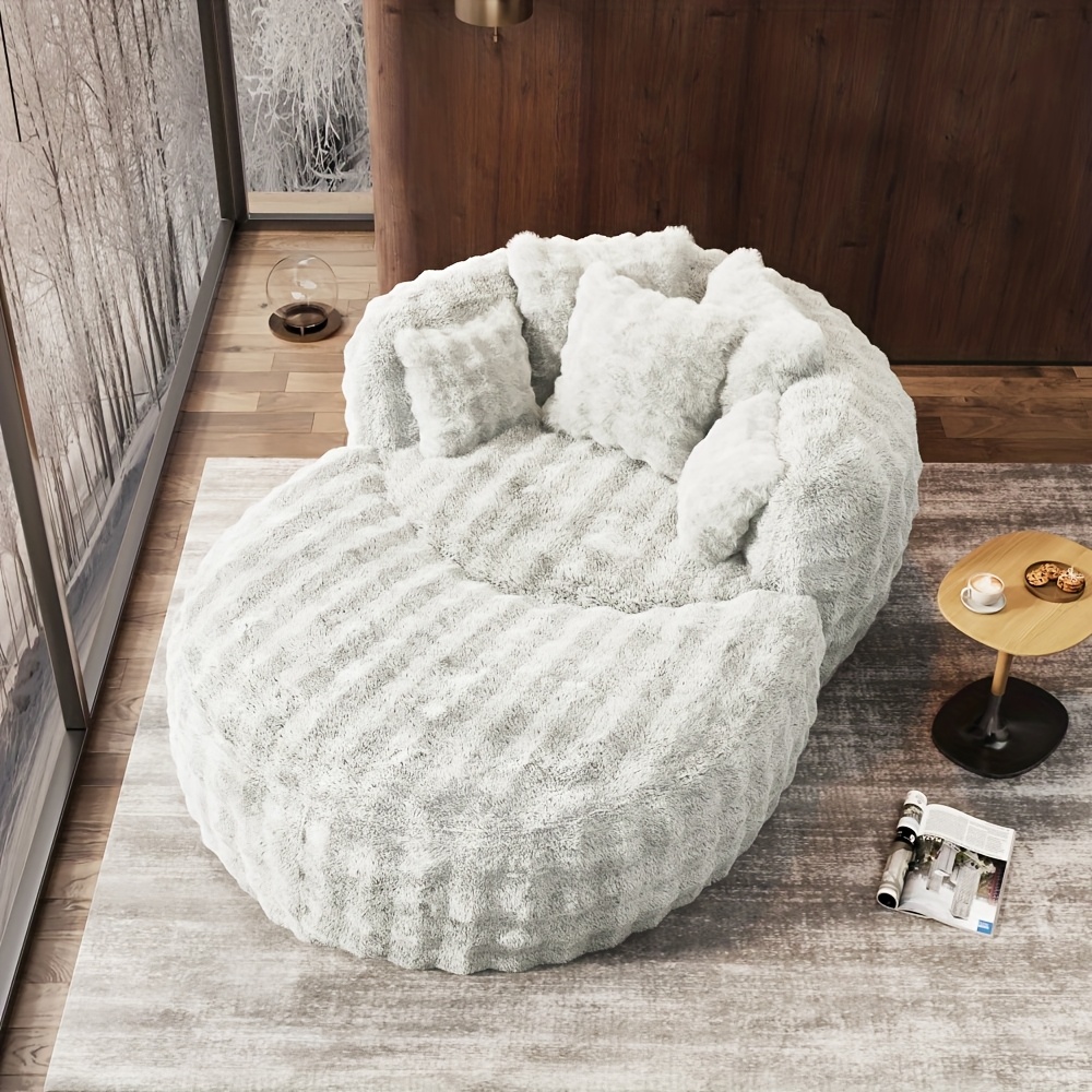 Oversized Chaise Lounge Chair Indoor with Ottoman 55