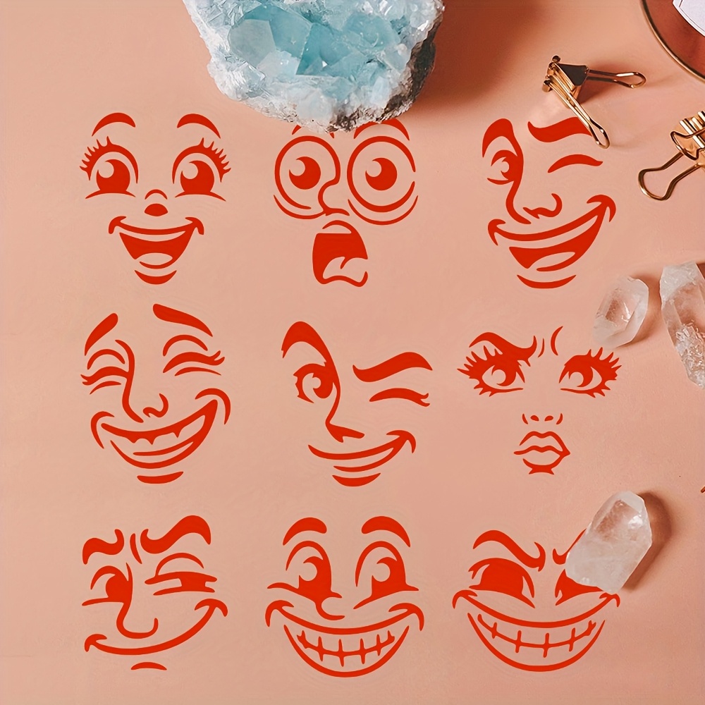 9pcs Template Set for Hand-Drawn and Tracing Projects