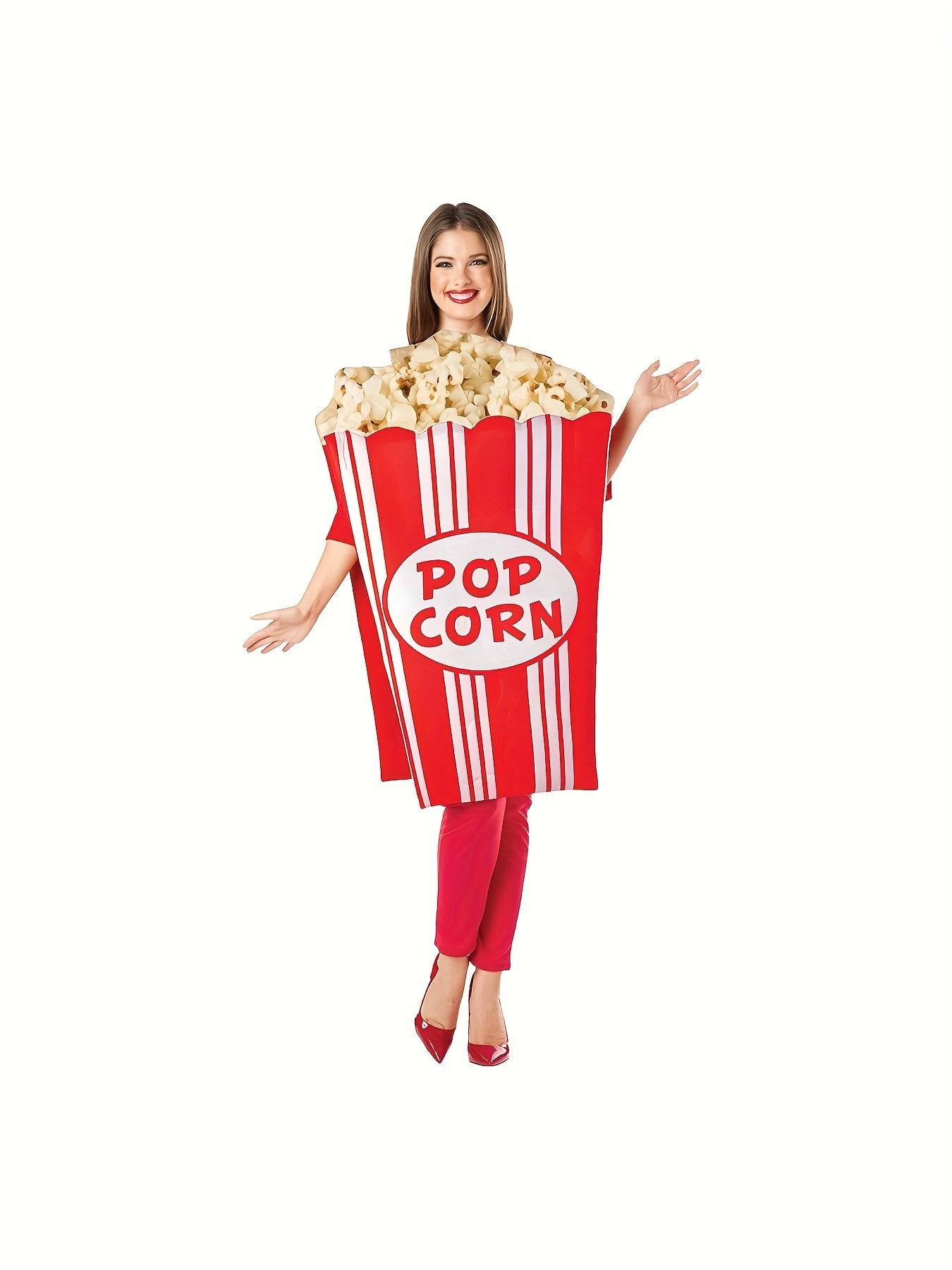 erwachsenen popcorn kostüm – outfit popcorn motiv lässiges