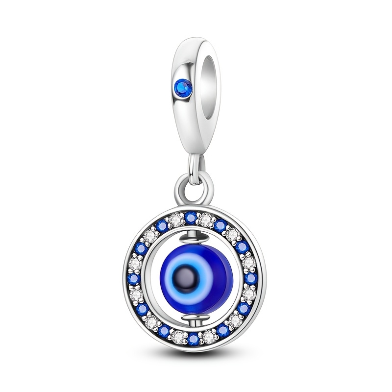 

Sterling Silvery Rotating Eye Charm - Bracelets & Necklaces, Ideal Women's Birthday Gift