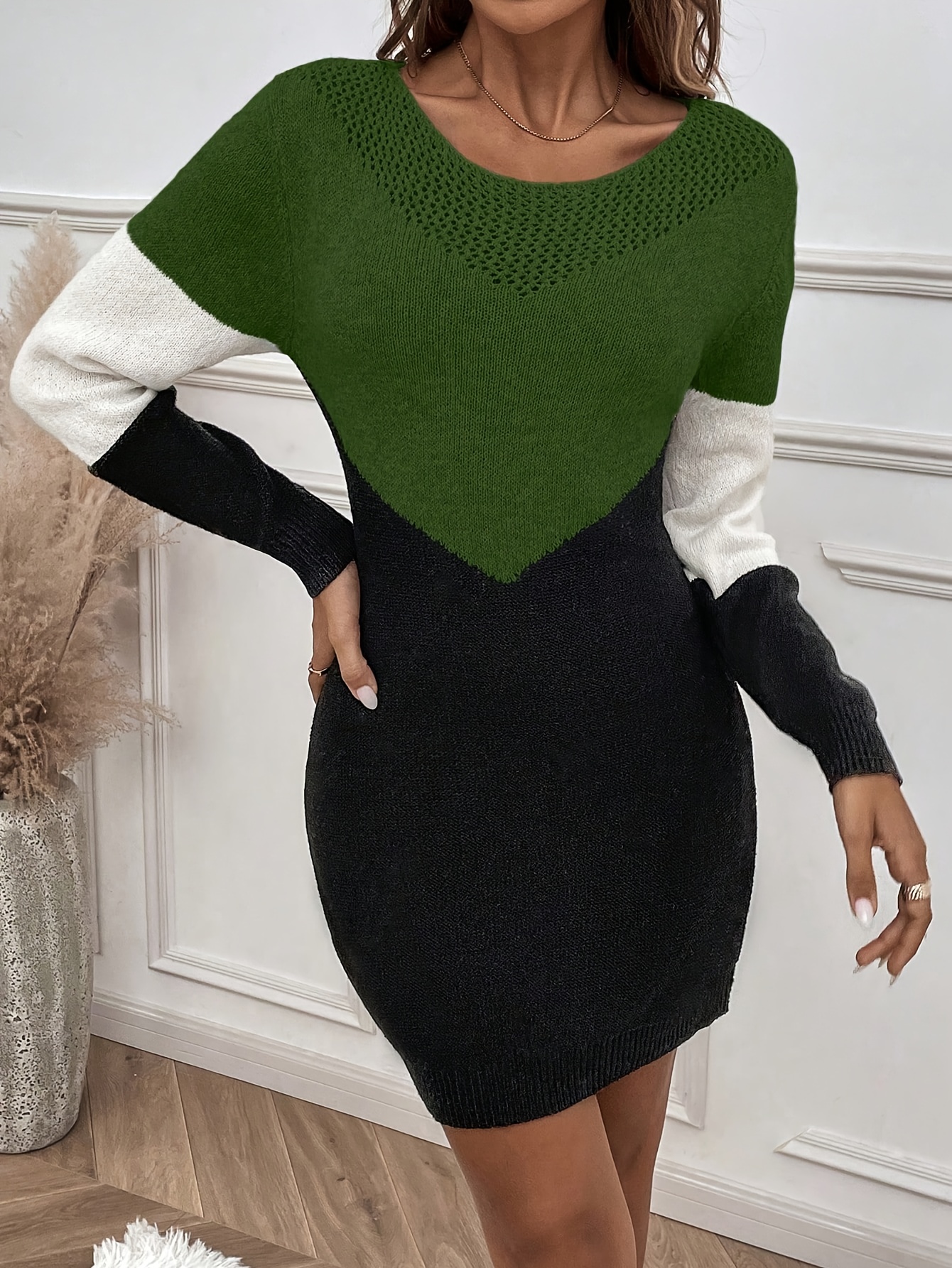 knee length dresses for ladies Wherever You Go Brown Turtleneck Sweater Dress – Shop the Mint main image 0